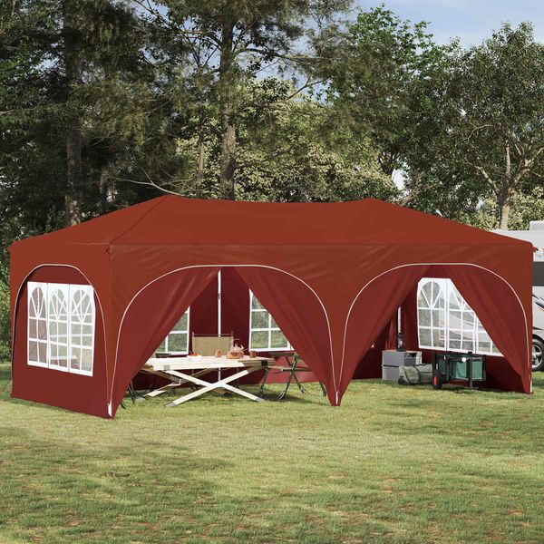 vidaXL Pop-up Partyzelt 575 x 288 x 245 cm Terrakotta Oxford-Stoff 42019908