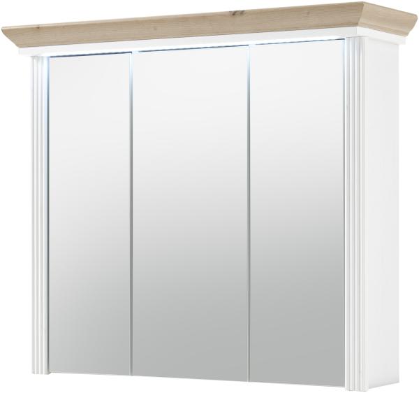 Spiegelschrank >Jasmin< in Pinie-Hell - 83x75x25cm (BxHxT)