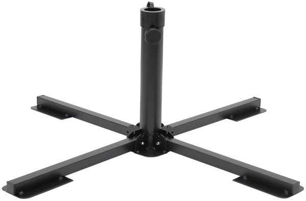 vidaXL Klappständer für Sonnenschirm Ø38/48 mm Mast Schwarz Stahl 4003376