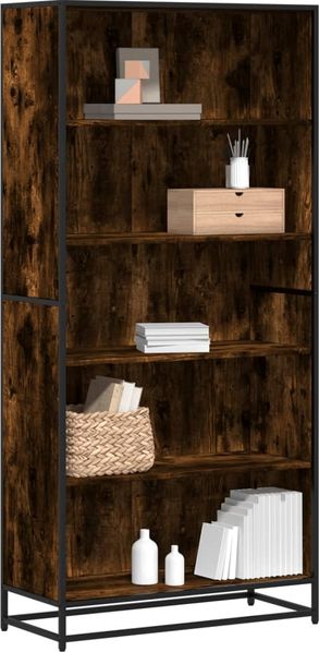 vidaXL Bücherregal Räuchereiche 80,5x35x170,5 cm Holzwerkstoff 3300857