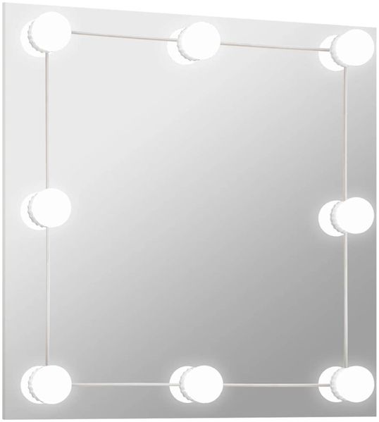 Wandspiegel, Badspiegel mit LED-Beleuchtung Quadratisch Glas de6969