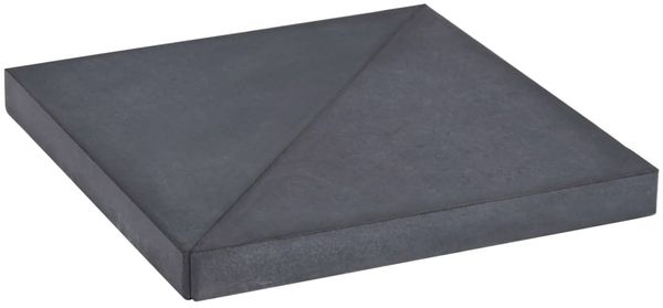 vidaXL Sonnenschirm-Gewichtsplatte Schwarz Granit Quadratisch 15 kg 313670
