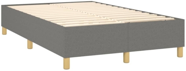 vidaXL Boxspringbett mit Matratze Dunkelgrau 120x200 cm Stoff, Härtegrad: H2 [3144507] Bild 4