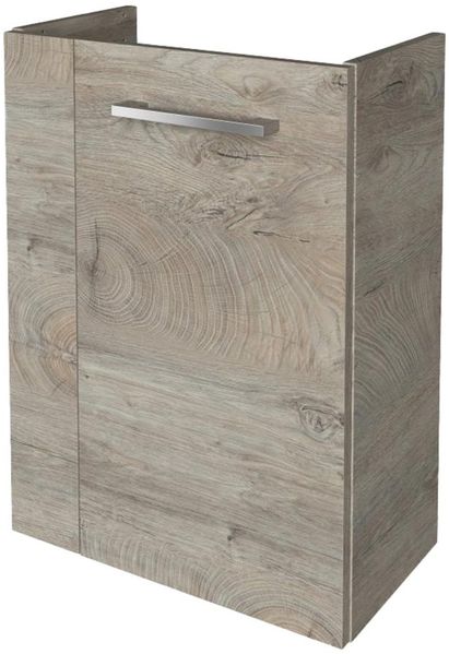 FACKELMANN SBC STANFORD Waschbeckenunterschrank Gäste WC 45 cm breit, Braun hell, Türanschlag rechts