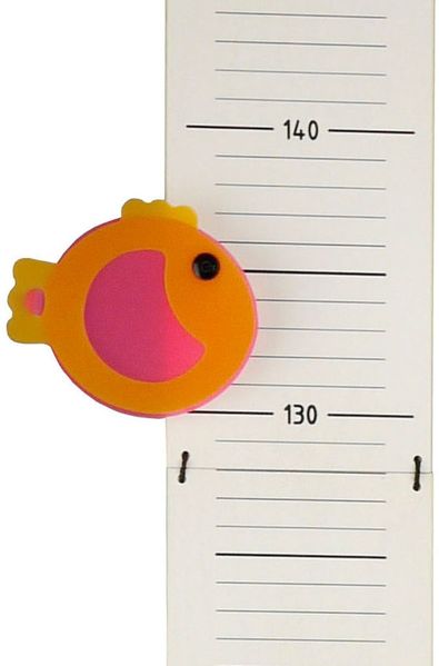 Verspielte Messlatte aus Holz, Made in Germany, 70-150cm, Design FISCHE Bild 2