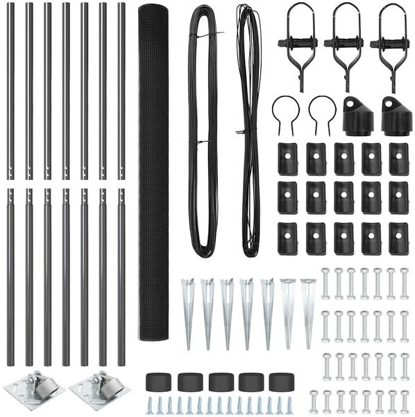 vidaXL Schweißdrahtzaun mit Spikes 10 x 1,5 m PVC-beschichteter Stahl 3352176 Bild 5