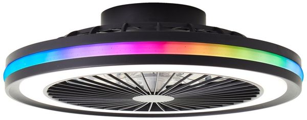 Lightbox Deckenleuchte, Ventilatorfunktion, LED fest integriert, warmweiß - kaltweiß, Deckenlampe, Ventilator, Ø 46,6 cm, Fernbedienung, RGB & CCT