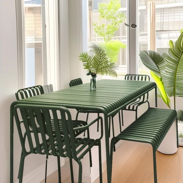 Muxing Gartenlounge-Set Gartenmöbel Set aus Eisen mit Tisch und Stühlen für Garten & Terrasse, (Set, 6-tlg)