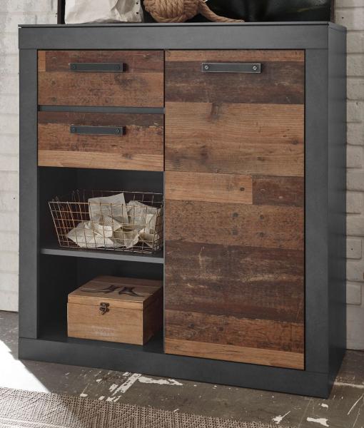 'Ward' Sideboard Used Wood Shabby/ Matera grau