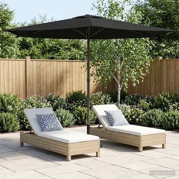 vidaXL Garten-Schirm mit Fuß 270 x 270 cm Polyester Rechtwinklig 42036191