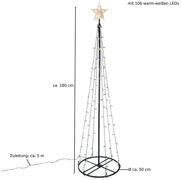 Garten-Weihnachtsbaum Weihnachtsbeleuchtung Garten Baum 180cm