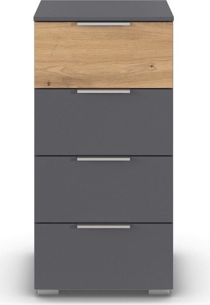 OTTO home Schubkastenkommode Highboard Sideboard Schubladenkommode Kommode Schlafzimmer ASTANA (Breite 40 cm / Höhe 81 cm), mit 4 geräumigen Schubladen, Kantengriff in Alufarben MADE IN GERMANY