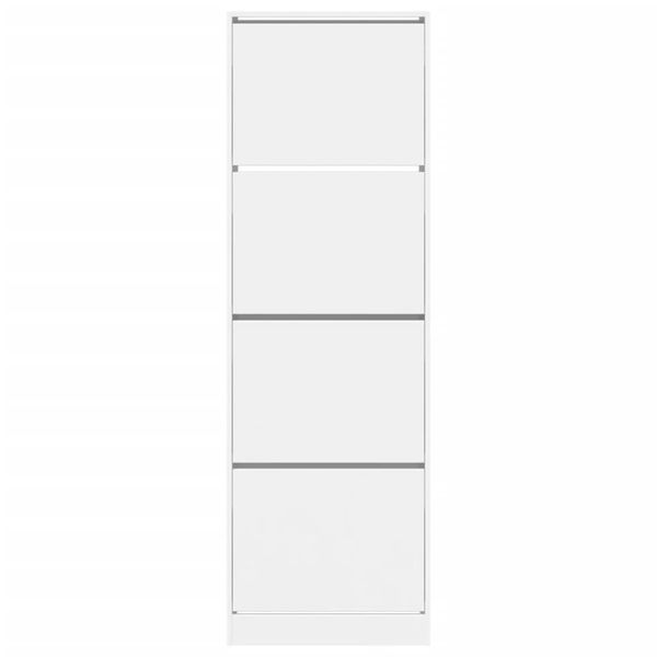 vidaXL Schuhschrank mit 4 Klappen Weiß 60x34x187,5 cm 3214371 Bild 6
