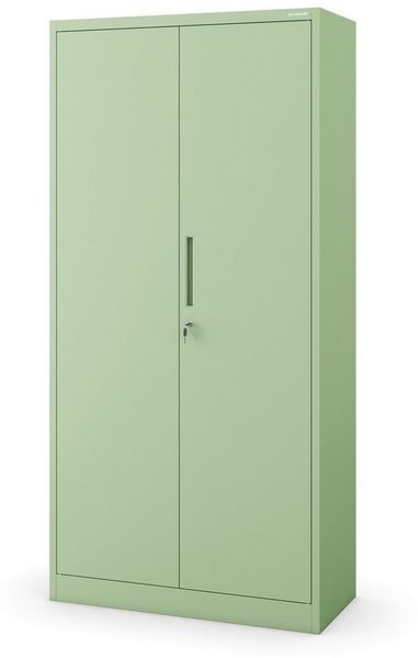 Jan Nowak Metallschrank 185 x 90 x 45 cm | Büroschrank Abschließbar mit Kleiderstange, Pulverbeschichtung | Aufbewahrungsschrank Umkleideschrank Spind Kleiderstange | Pastellgrün