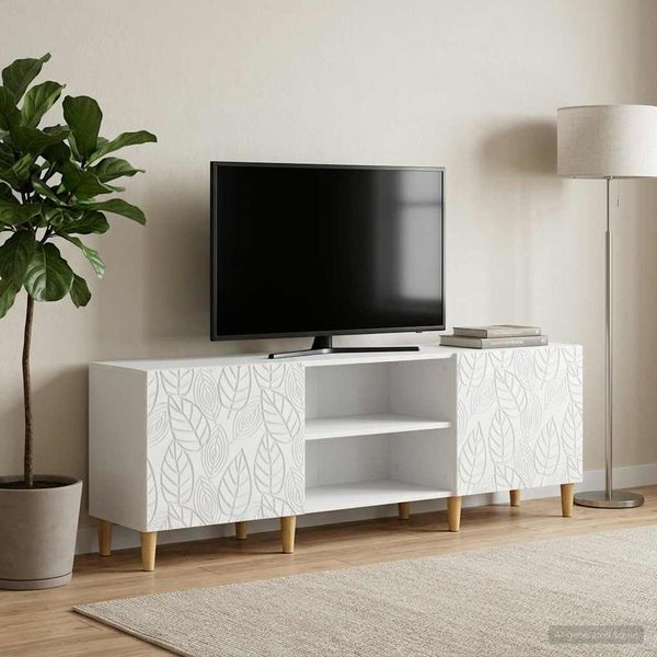 vidaXL TV-Schränk 150 x 31 x 50 cm Weiß Holzwerkstoff 895145