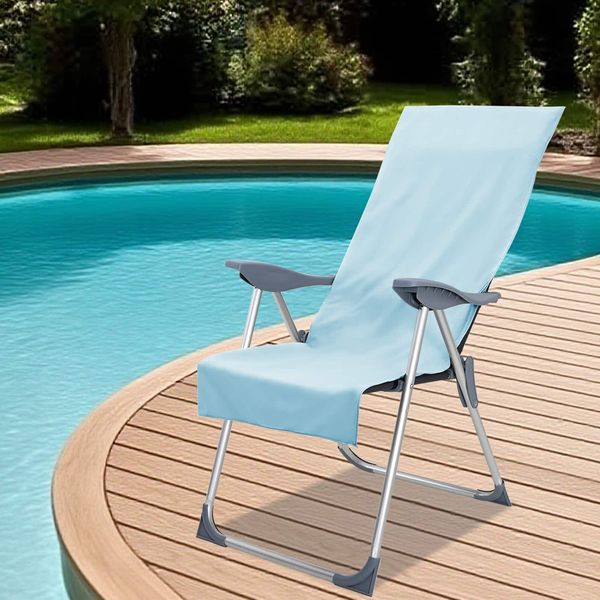vidaXL Außenstuhl Handtücher 2 pcs Blau 130 x 60 cm 42011509