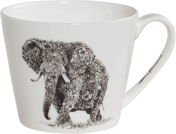Maxwell & Williams Tasse Maxwell & Williams MARINI FERLAZZO Becher, Tasse, Premium-Keramik, 1-tlg, Porellan, weiß, Porzellan Keramik Becher für Kuchen Essen, Frühstück