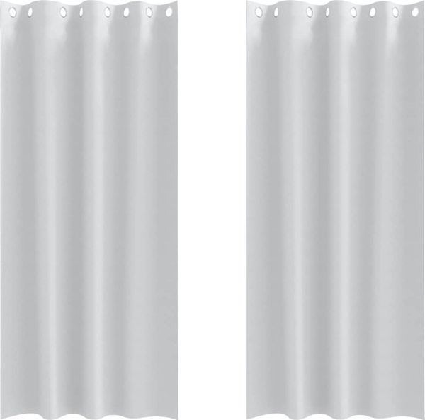 vidaXL Verdunkelungs-Vorhänge mit Ringen 2 pcs Helles Grau 4107351
