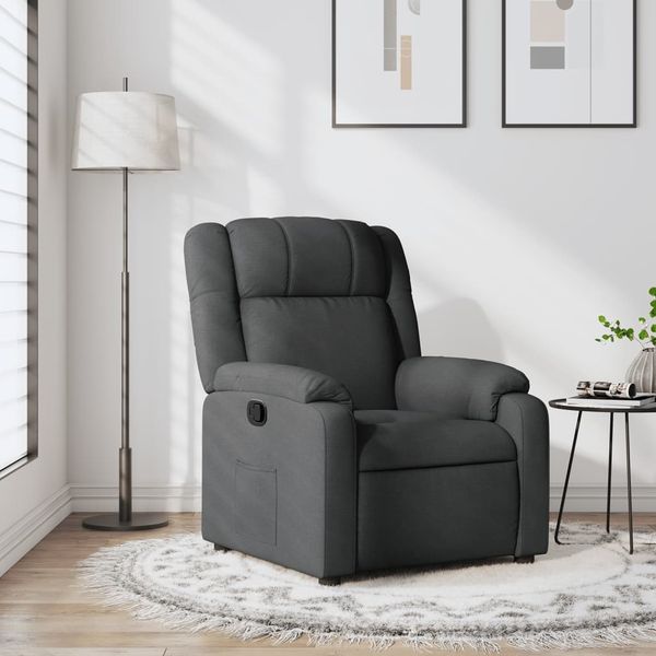 vidaXL Relaxsessel, Stoff, Dunkelgrau 3206201