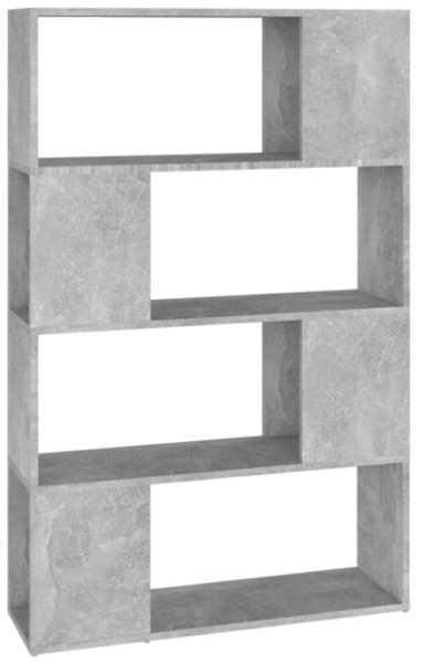 vidaXL Bücherregal Raumteiler Betongrau 80x24x124,5 cm Holzwerkstoff 809138