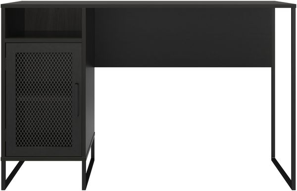 Schreibtisch >Bernhard< in Schwarz, MDF/Metall - 121x76x50cm (BxHxT) Bild 3