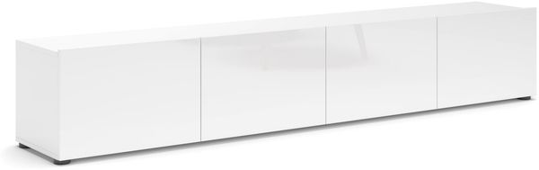 Lowboard >Mister< in weiss, Lack Hochglanz - 225x40x38cm (BxHxT)