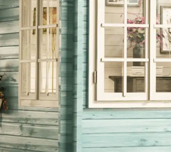 Alpholz Holz Gartenhaus Clockhouse 44 | Natur | 340x440x340 cm Bild 4