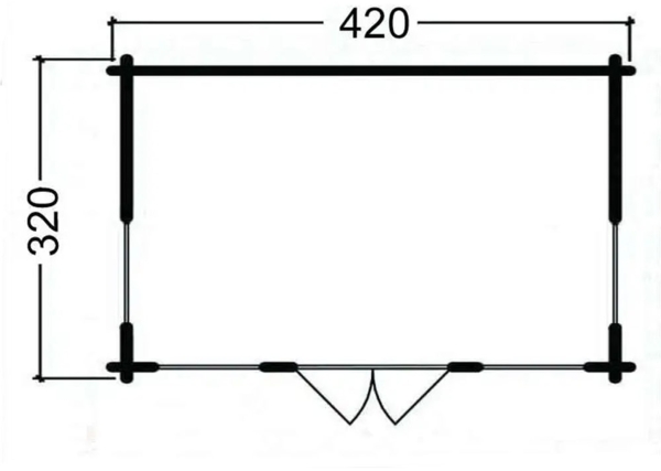Alpholz Holz Gartenhaus Clockhouse 44 | Natur | 340x440x340 cm Bild 7