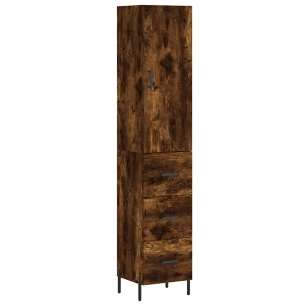 vidaXL Highboard Räuchereiche 34,5x34x180 cm Holzwerkstoff 3198862 Bild 7