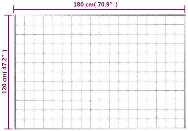 vidaXL Gewichtsdecke Stoff, 1 x Gewichtsdecke, Helle Cremefarbe, 120x180 cm, 100 % gebürstete Polyester-Mikrofaser, 9 kg Bild 7