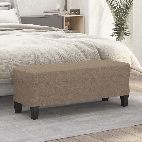 vidaXL Sitzbank Taupe 100x35x41 cm Stoff 349458