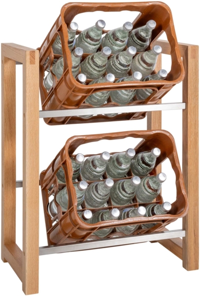 CLP Getränkekistenständer Robin,eiche für 2 Kisten