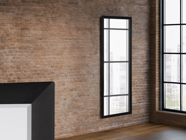 Wandspiegel JULIETTE Ganzköperspiegel Alluminium Rahmen Schwarz 50 x 150cm