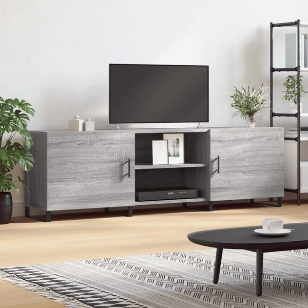 vidaXL TV-Schrank Grau Sonoma 150x30x50 cm Holzwerkstoff 829122