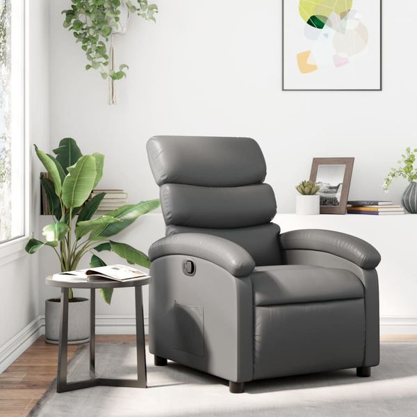vidaXL Relaxsessel Grau Kunstleder 3205846