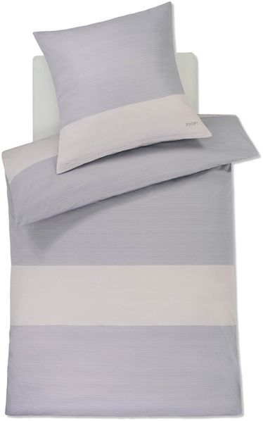 JOOP! Bettwäsche Split 4118 09 Stone Mako Satin 155 x 220 + 80 x 80 cm