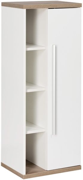 FACKELMANN STANFORD Midischrank 42 cm breit, Weiß/Braun hell, Türanschlag rechts