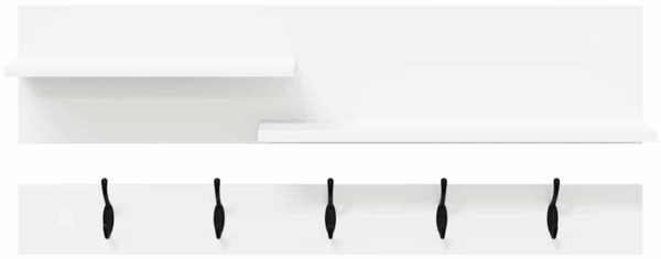 vidaXL Wandmontierter Kleiderständer mit Regal Weiß 90 x 15 x 36 cm 874419 Bild 4