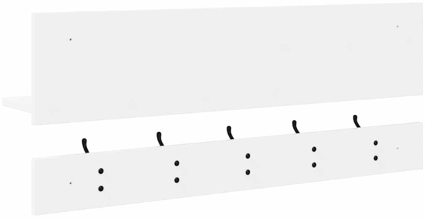 vidaXL Wandmontierter Kleiderständer mit Regal Weiß 90 x 15 x 36 cm 874419 Bild 6