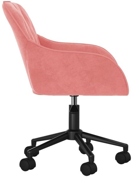 vidaXL Bürostuhl Drehbar Rosa Samt, 78 x 61 x 56 cm Bild 4