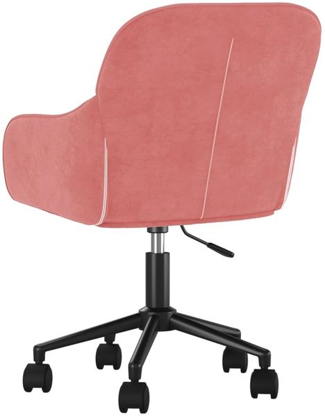 vidaXL Bürostuhl Drehbar Rosa Samt, 78 x 61 x 56 cm Bild 5