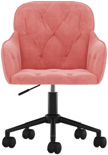 vidaXL Bürostuhl Drehbar Rosa Samt, 78 x 61 x 56 cm Bild 3