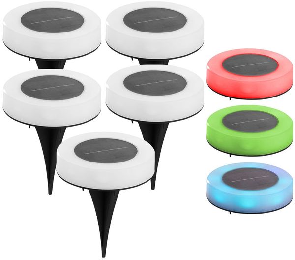 5er Set RGB LED 2in1 Schwimmlicht, Bodenleuchte, Farbwechsel, D 11 cm