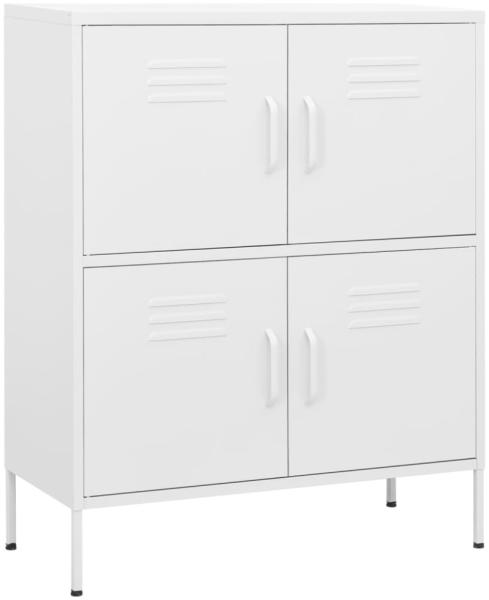 vidaXL Lagerschrank Weiß 80x35x101,5 cm Stahl