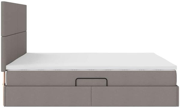 vidaXL Aufbewahrungsbett mit Matratze Taupe 180 x 200 cm Stoff 3371736 Bild 9