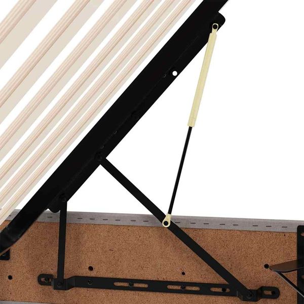 vidaXL Aufbewahrungsbett mit Matratze Taupe 180 x 200 cm Stoff 3371736 Bild 12