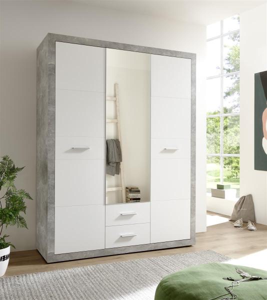 Kleiderschrank >Stern< in Beton - 151x198x55cm (BxHxT)