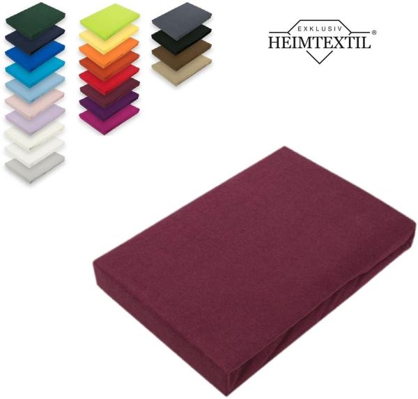 Jersey Spannbettlaken Premium Marke 140 - 160 x 200 cm Bordeaux