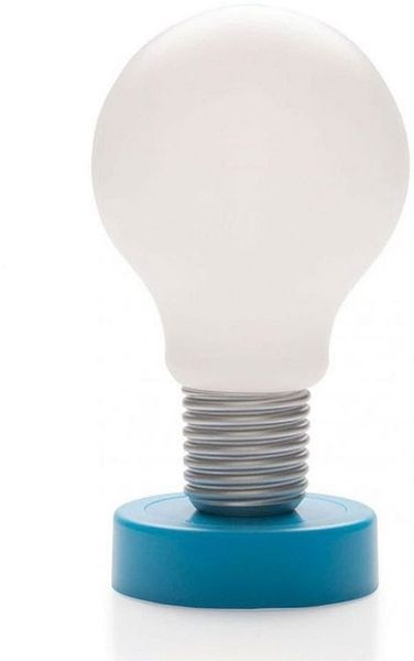 HAC24 LED Schreibtischlampe 4x LED Drucklampe Tischlampe Druck Lampe Tischleuchte, LED fest integriert, Batteriebetrieben Glühbirne Blau