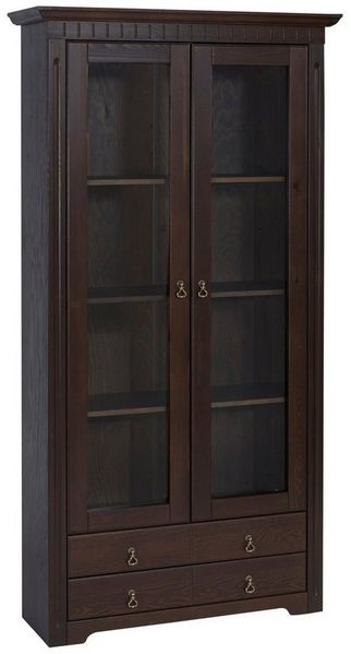 Vitrinenschrank Kolonialstil Kiefer massiv Cordoba